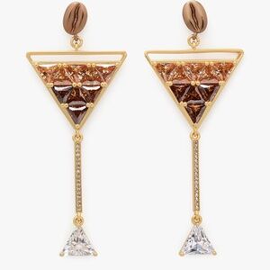 Kate Spade Shaken And Brewed Statement Earrings / Espresso Martini Earrings